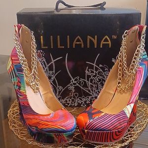LILIANA Multi-Color Platform Shoe Sizes 5.5,6.0 & 6.5- Style Name CORA-1